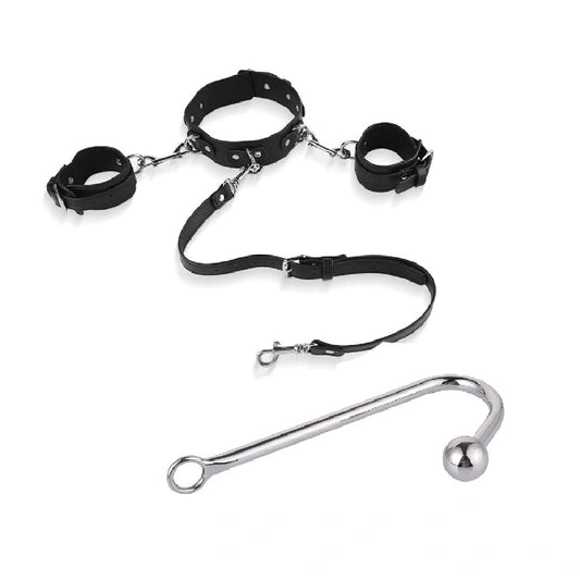 Collar 5334 Beaded with Elegant Hook and Anal Cuffs 1227